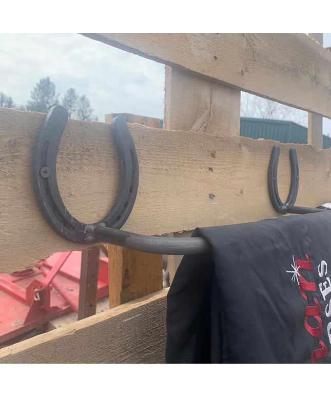 "Hoof-Inspired Hospitality: Horse Shoe Towel Bar for Farmhouse Flair Industrial Farm Co