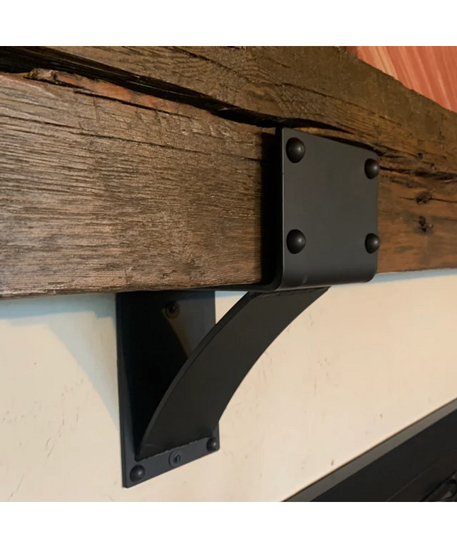 The Mottville 5" Mantel Bracket with Rivets – Heavy Duty Steel, Handmade USA