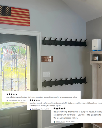 Riseform Wall Mounted Metal Coat Rack