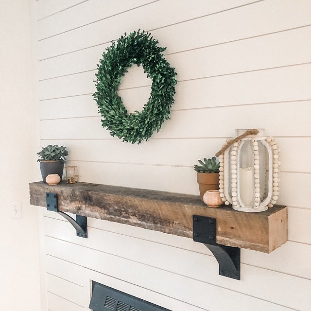 The Clermont 4" Mantel Bracket with Rivets – Heavy Duty Steel, Handmade USA