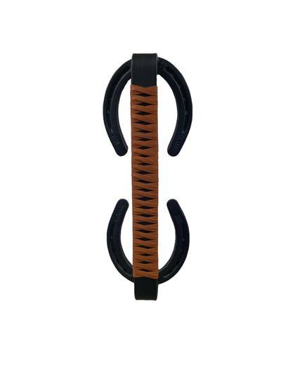 Bermuda Horseshoe Door Handle | Leather Wrap | Handmade USA