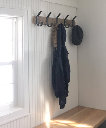 Double Hooks mounted on in mudroom