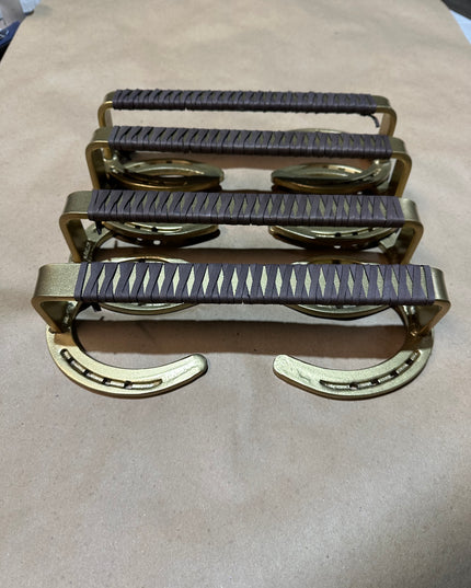 Bermuda Horseshoe Door Handle | Leather Wrap | Handmade USA