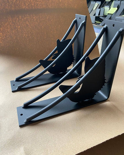 Heavy-Duty Large Mouth Bass Metal Shelf Bracket