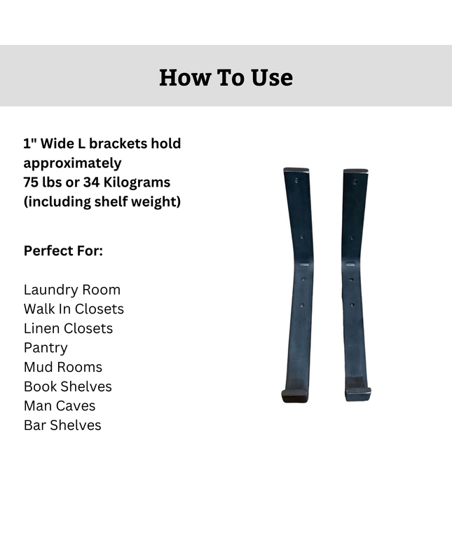 The Earl Style J Shelf Bracket