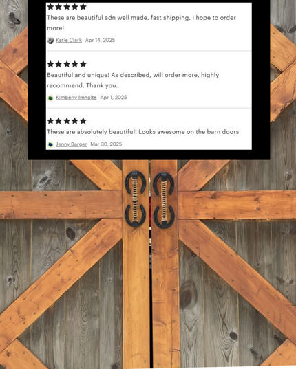 Bermuda Horseshoe Door Handle | Leather Wrap | Handmade USA