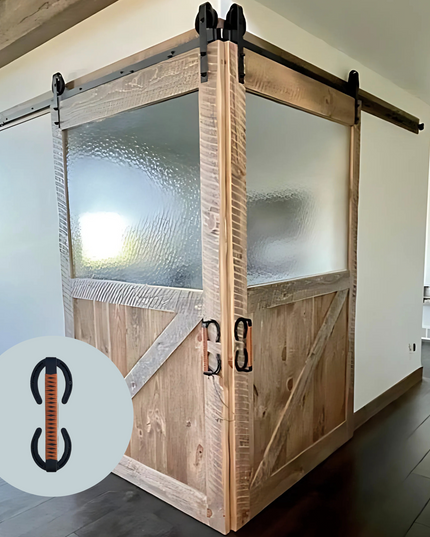 Bermuda Horseshoe Door Handle | Leather Wrap | Handmade USA