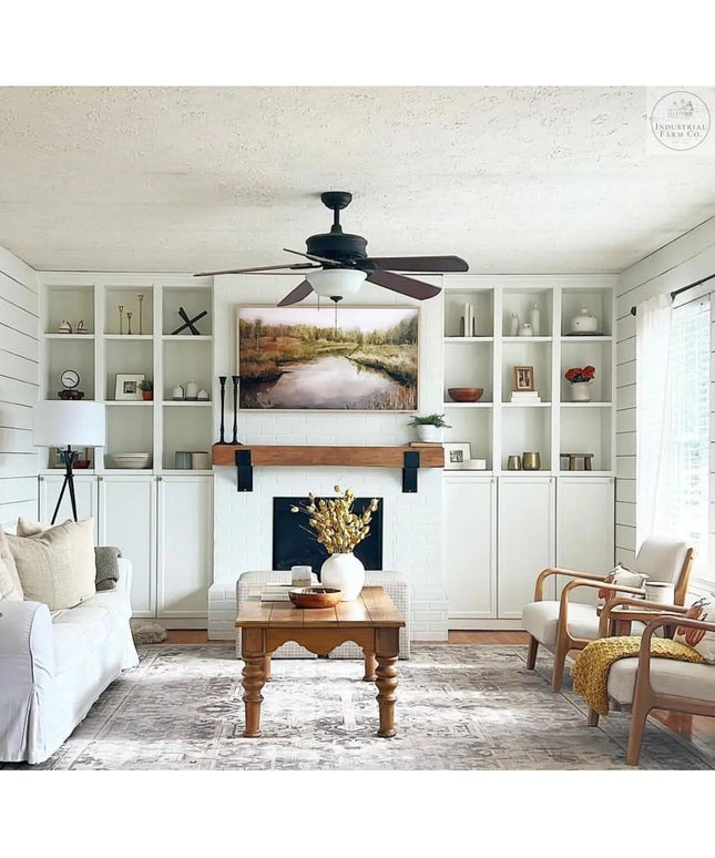 The Clermont 4" Mantel Bracket with Rivets – Heavy Duty Steel, Handmade USA