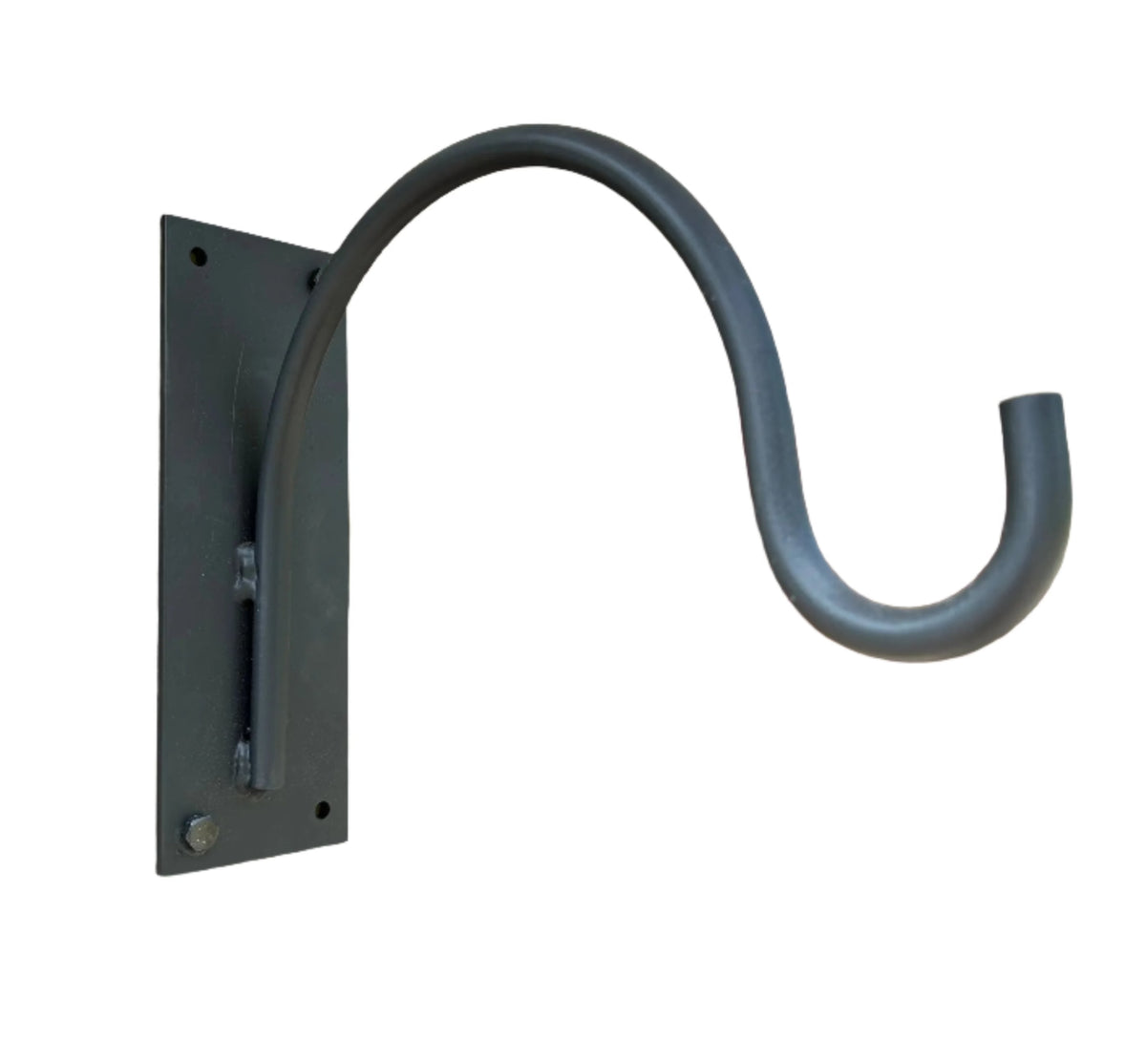 The Gregory Shepherd Hook Hook Clear Coat Backplate Wall Mount Length 3&quot; x 6&quot; | Industrial Farm Co