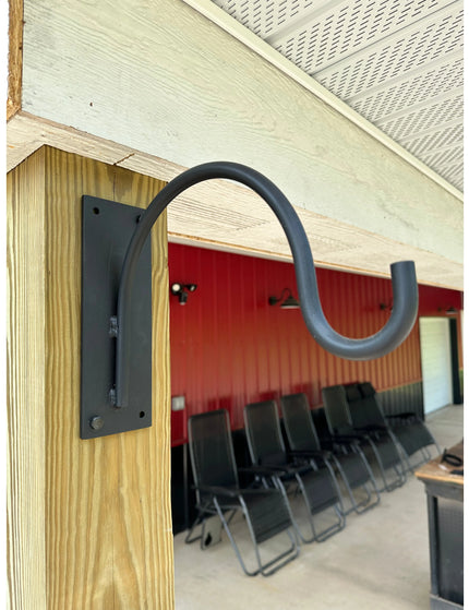 The Gregory Shepherd Hook Hook Bare/Raw Metal Backplate Wall Mount Length 3" x 9" | Industrial Farm Co