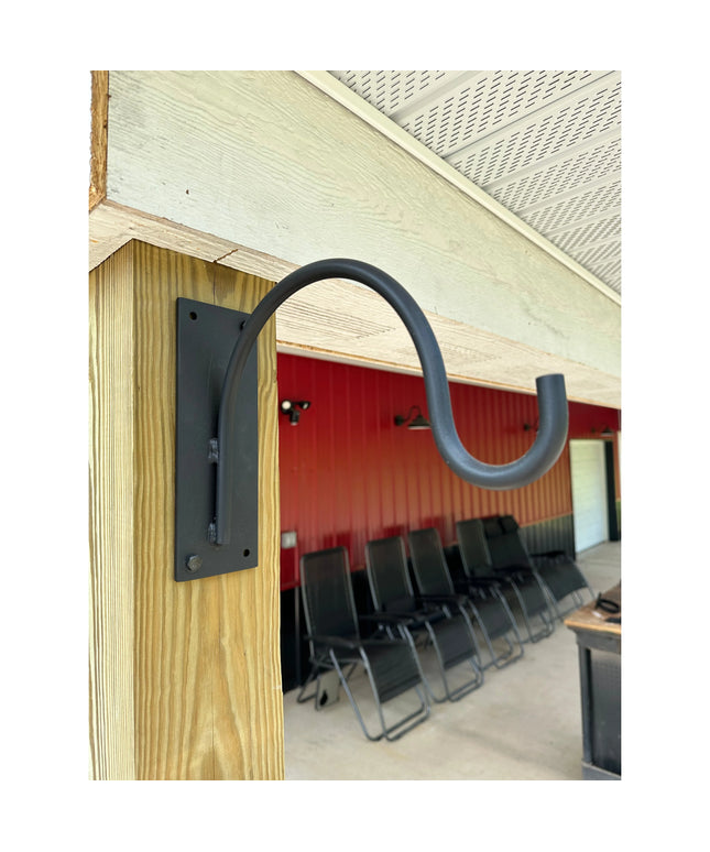The Gregory Shepherd Hook Hook Bare/Raw Metal Backplate Wall Mount Length 3" x 9" | Industrial Farm Co