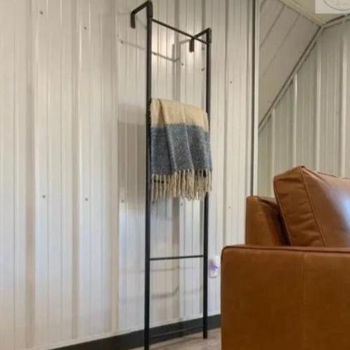 The Hal Standing Mounted Blanket Ladder  3ft - 16” Wide Finish Clear Coat | Industrial Farm Co