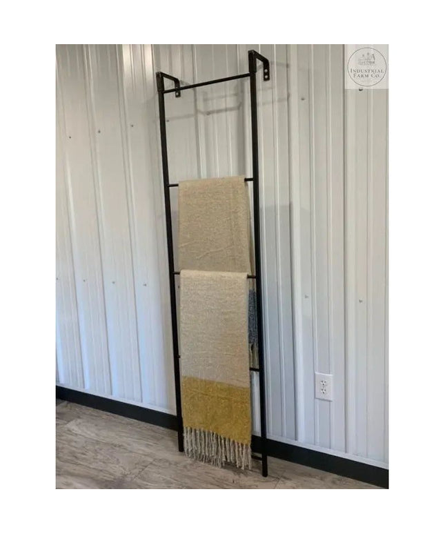 The Hal Standing Mounted Blanket Ladder  3ft - 16” Wide Finish Gold Powder Coat | Industrial Farm Co