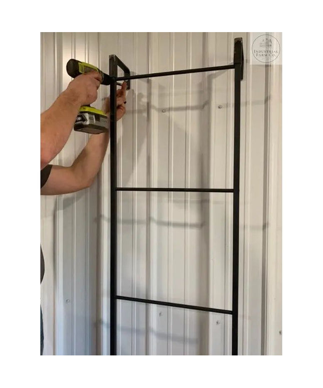 The Hal Standing Mounted Blanket Ladder  3ft - 18” Wide Finish Clear Coat | Industrial Farm Co