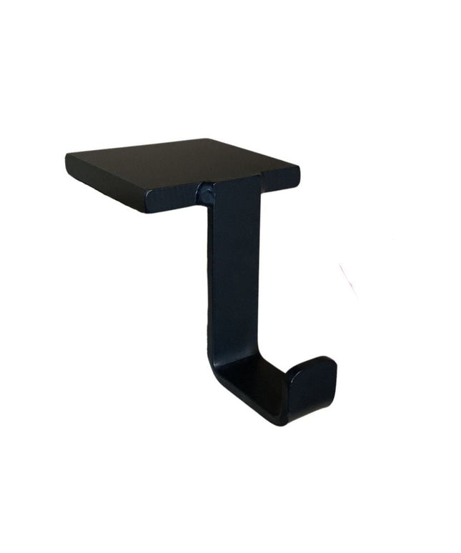 Steel Christmas stocking holder with a sleek, metallic finish. The holder features a sturdy base to securely grip the edge of a mantel or shelf. The top part has a decorative design, often shaped like a festive figure such as a snowman, reindeer, or star, providing a stylish and functional way to hang holiday stockings.