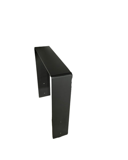 Black metal Santa Fe beam wrap bracket with clean rectangular design and mounting holes from Industrial Farm Co
