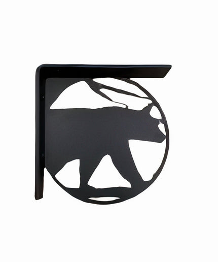Decorative bear cut-out on metal bracket