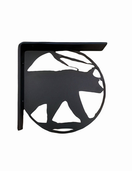 Decorative bear cut-out on metal bracket