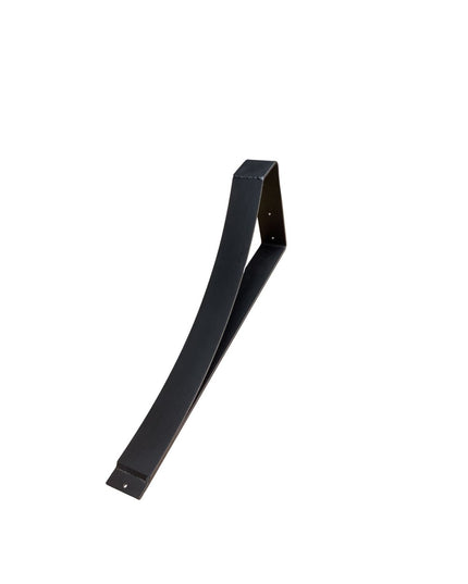 Black metal Syracuse countertop support bracket with L-shaped design and mounting holes from Industrial Farm Co