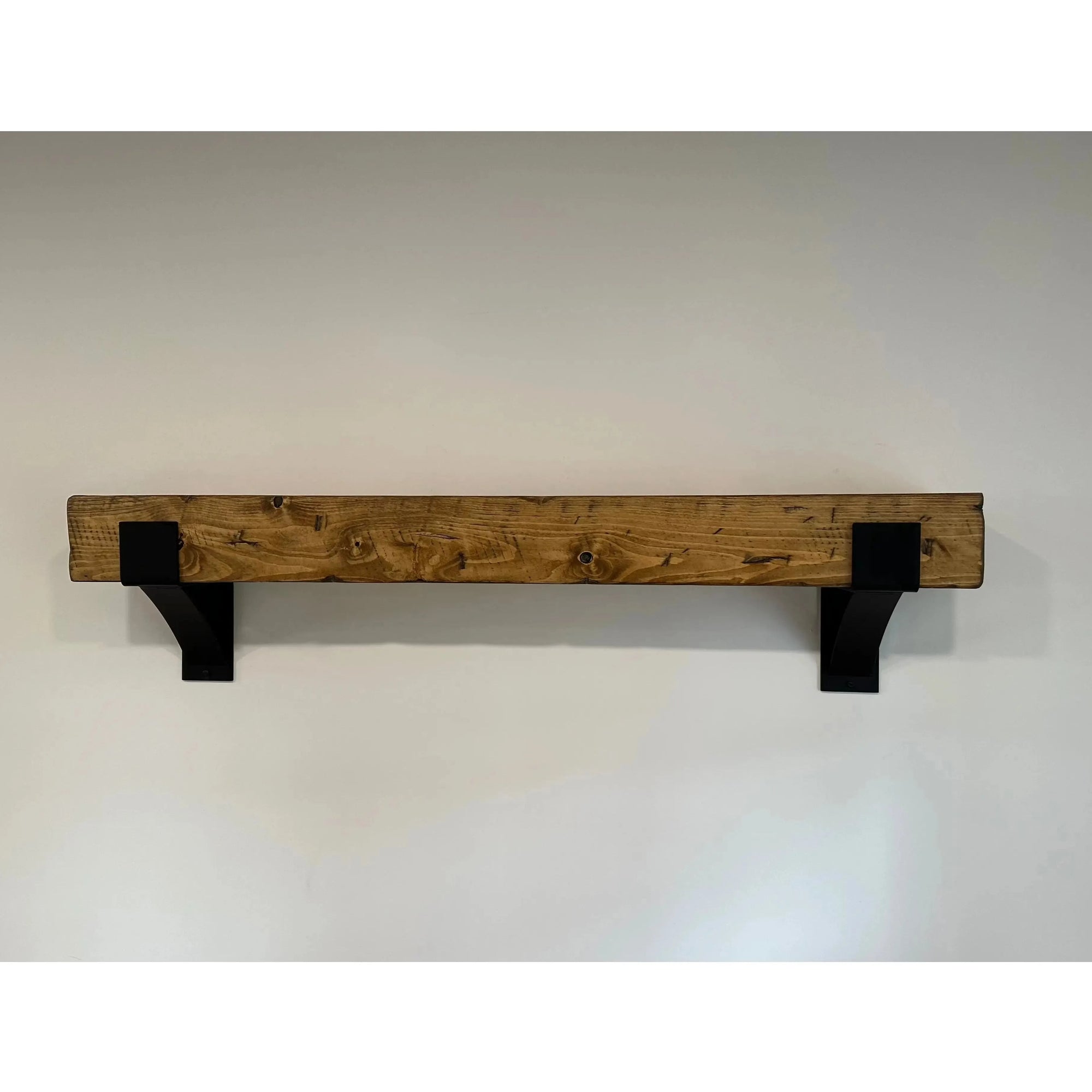 Wooden Mantel and Steel Bracket Kit     | Industrial Farm Co