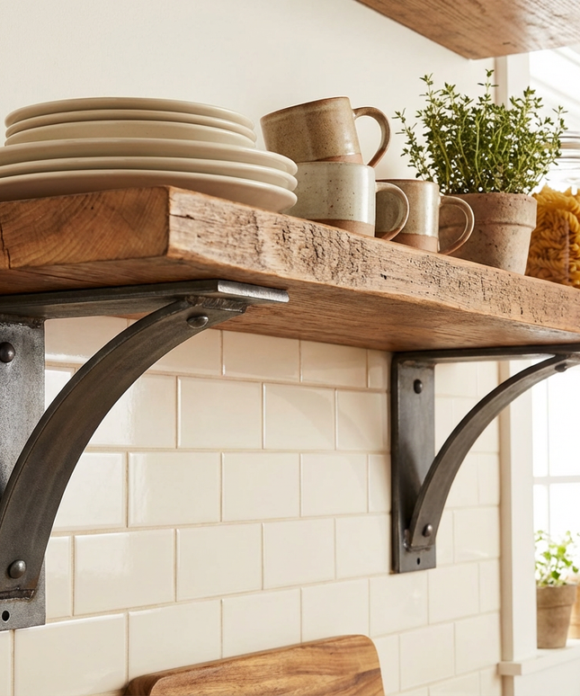 The Moravia 4" Shelf Bracket with Rivets