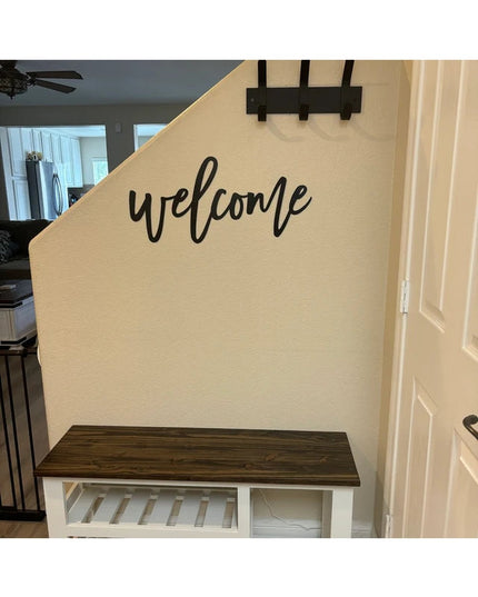 Industrial Farm Co Fairmount Style black metal wall-mounted coat rack with 3 hooks displayed in modern farmhouse entryway