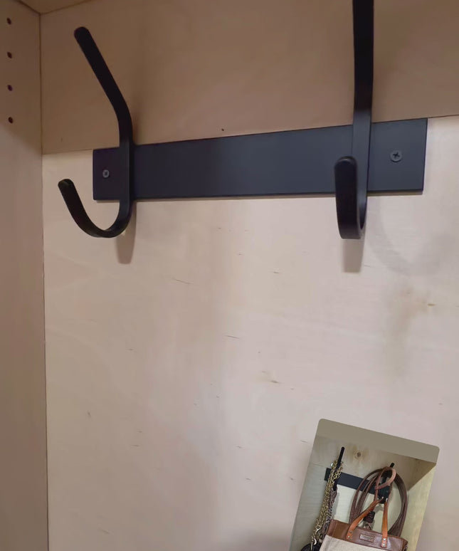 The Eastman Coat Rack — Heavy Duty Steel Wall Mounted Coat Hooks, Industrial Farmhouse, Handmade USA