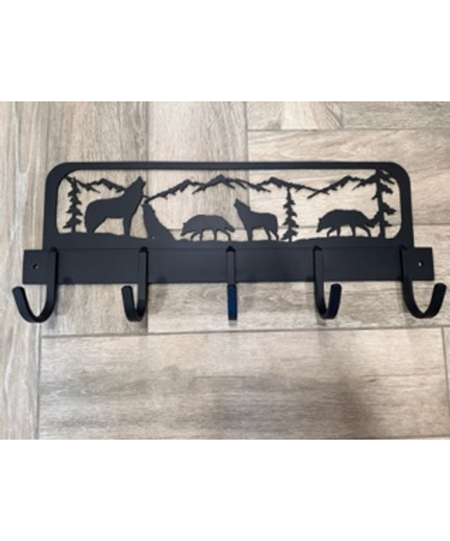 Handmade Wolf Design Coat Rack