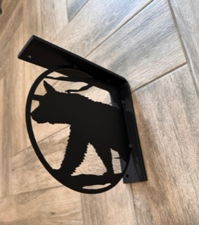 Handcrafted Metal Bear Cutout L-Bracket 2" Wide