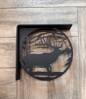 Handcrafted Metal Elk Profile L-Bracket