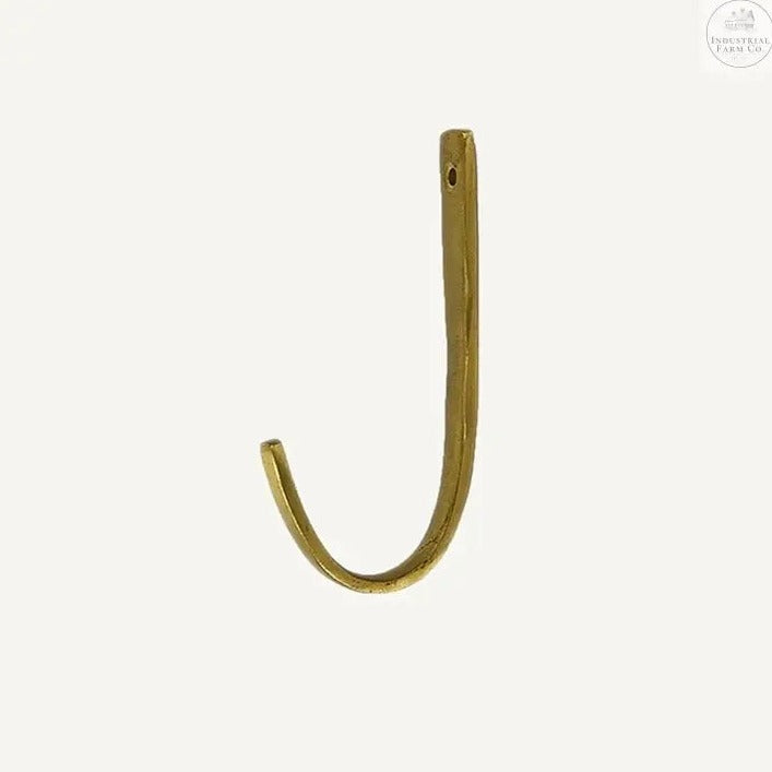 Sleek 4&quot; Wall Coat Hook Hook Brass   | Civil Alchemy