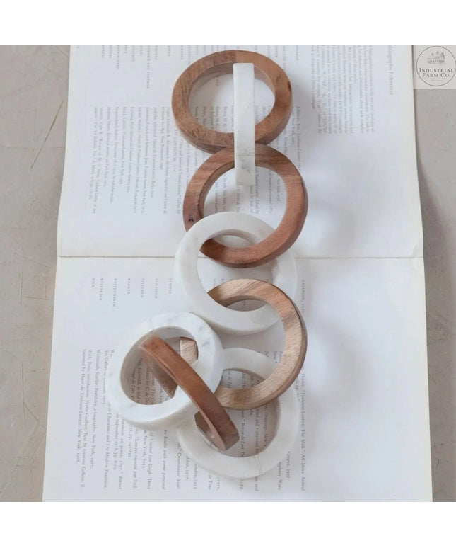 Acacia Wood and Marble Chain  Default Title   | Industrial Farm Co