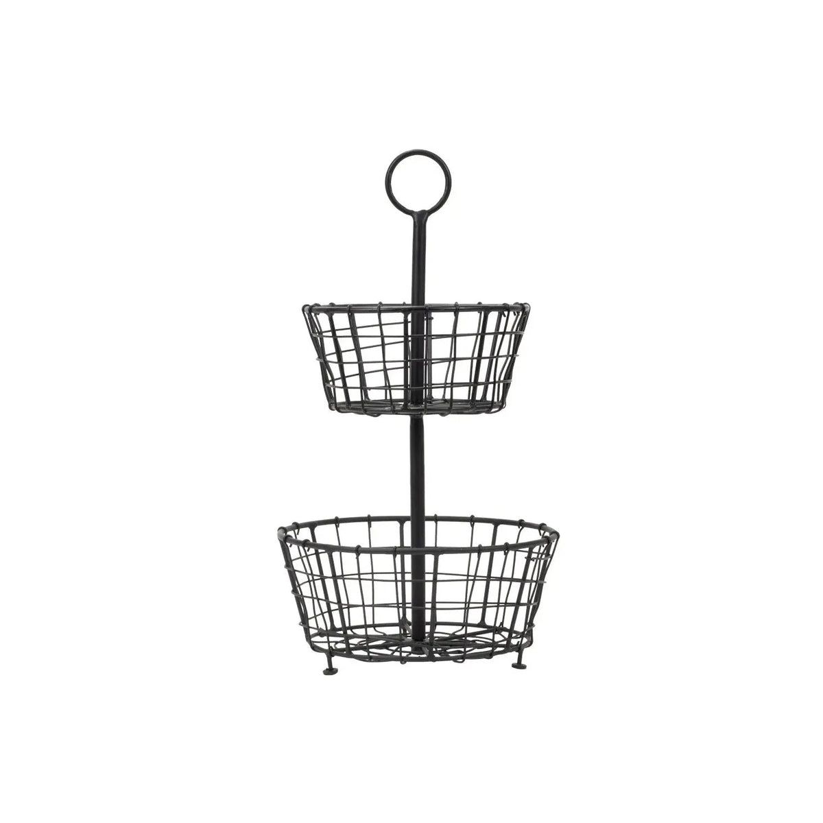 Black Tiered Metal Basket     | Industrial Farm Co