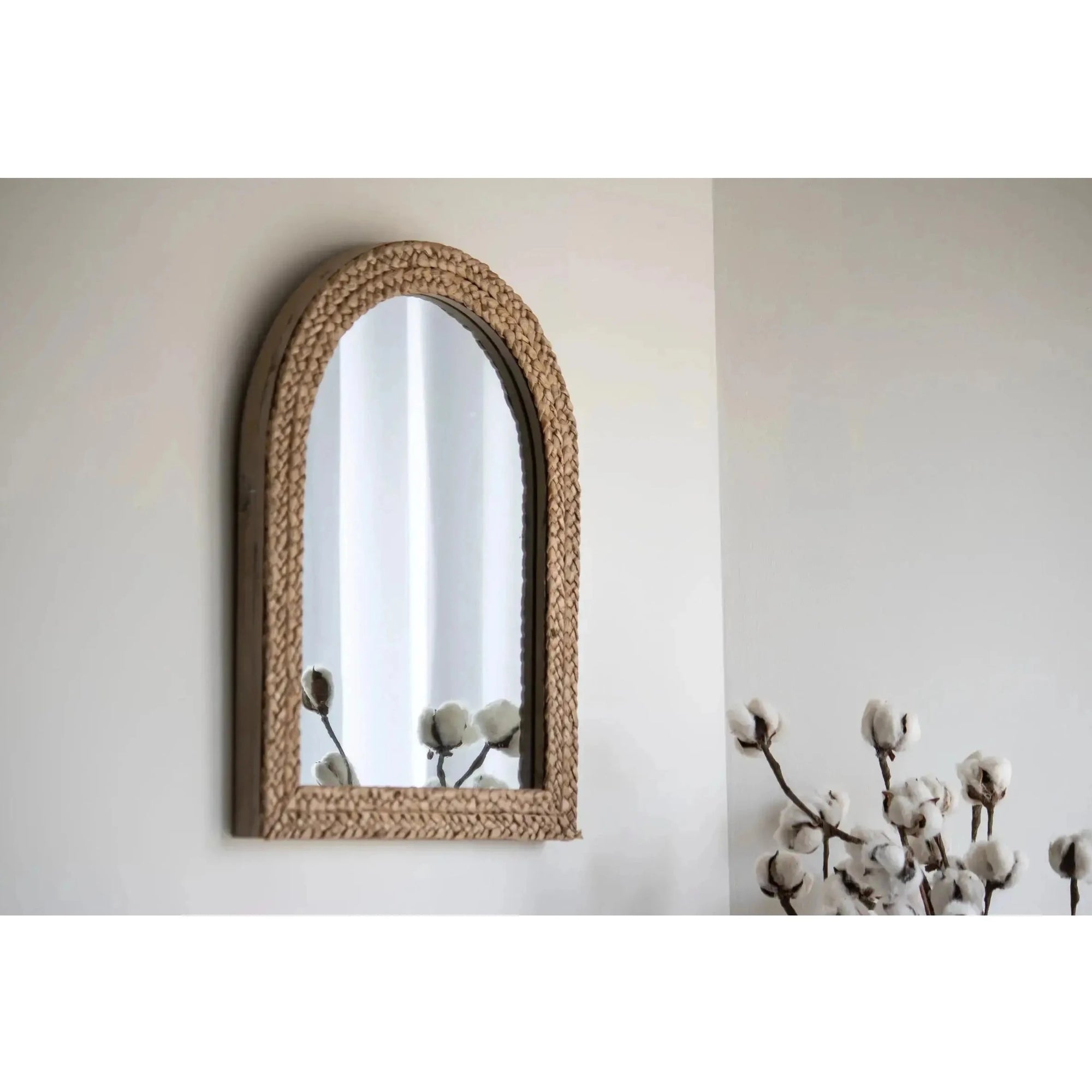 Braided Seagrass Framed Mirror  Default Title   | Industrial Farm Co