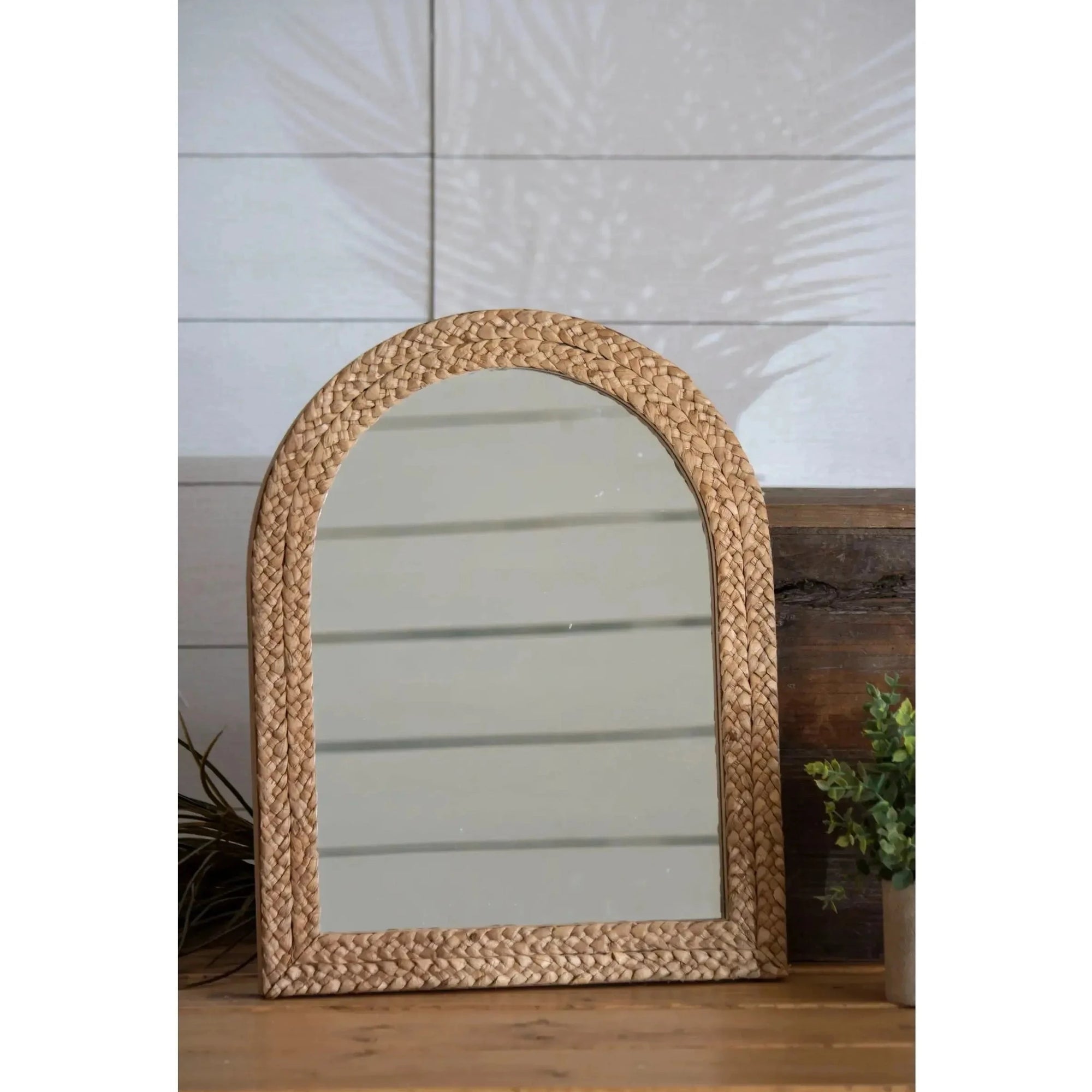 Braided Seagrass Framed Mirror     | Industrial Farm Co