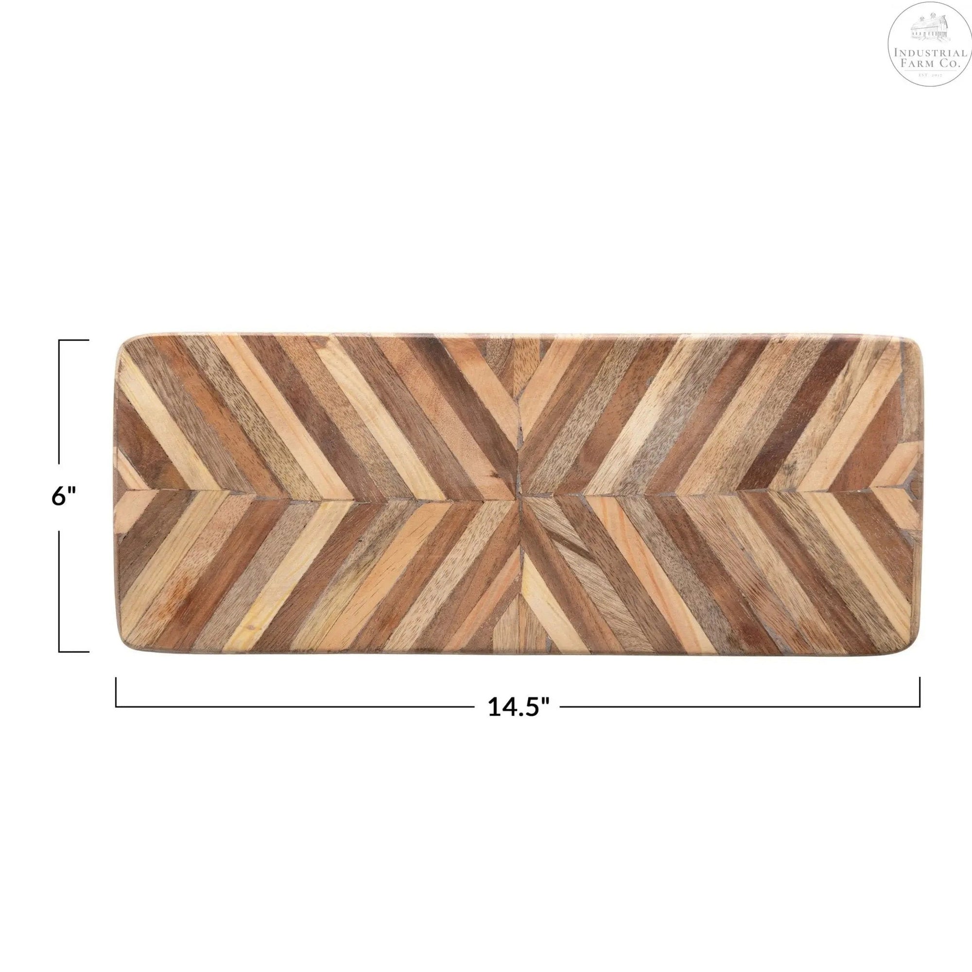 Mango Wood Chevron Serving Board     | Industrial Farm Co