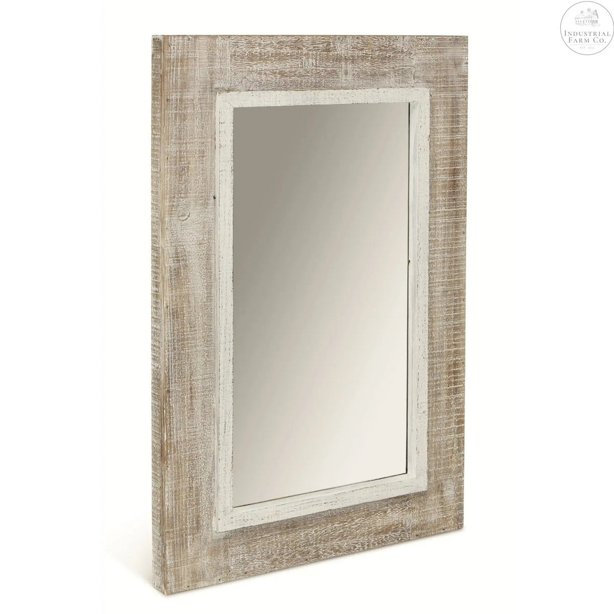 Distressed Wood Framed Mirror     | Industrial Farm Co