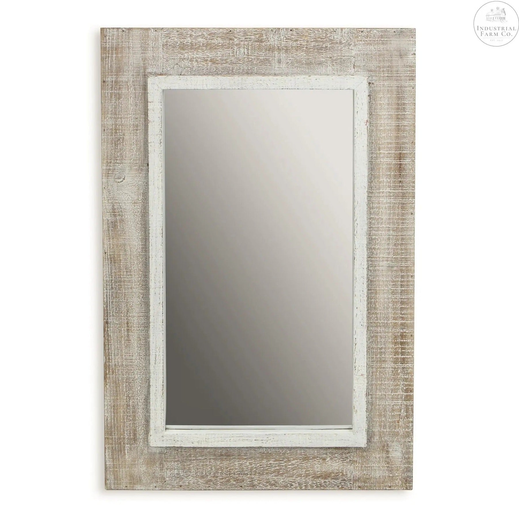 Distressed Wood Framed Mirror     | Industrial Farm Co