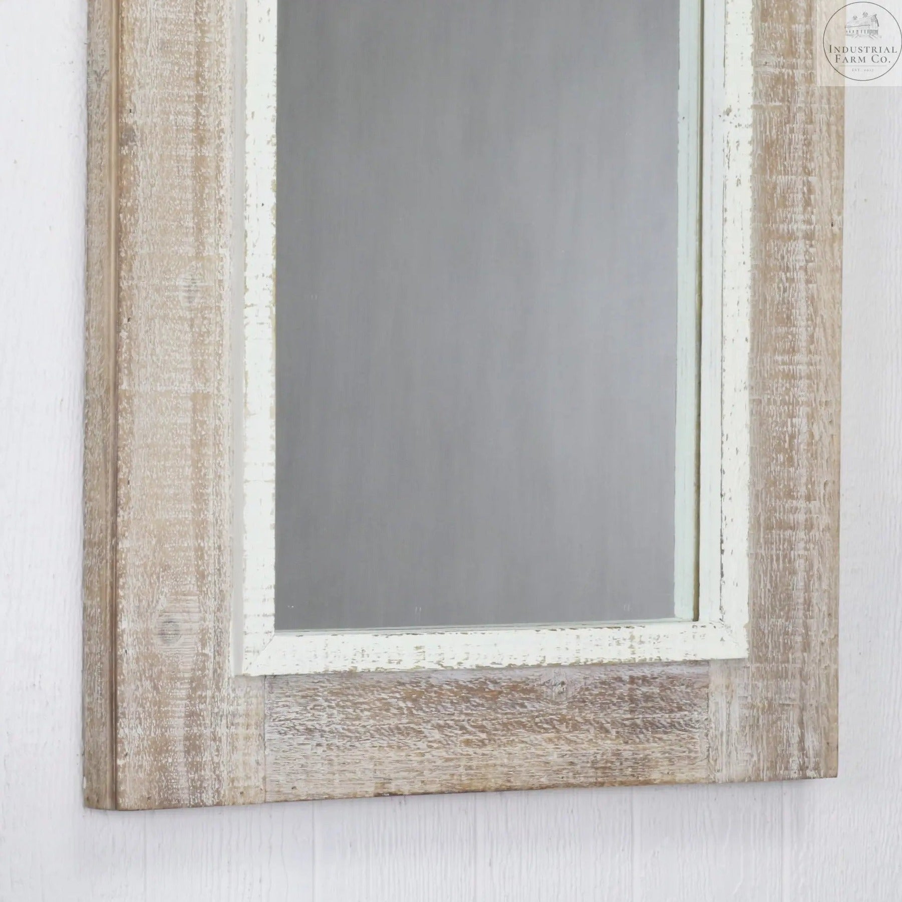 Distressed Wood Framed Mirror     | Industrial Farm Co