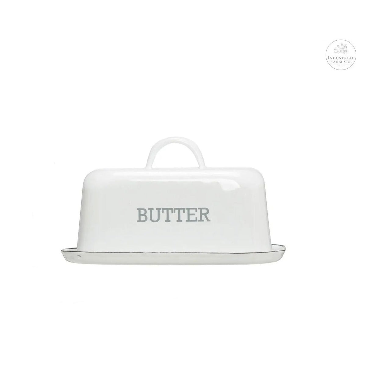 Industrial Enamel Butter Dish     | Industrial Farm Co