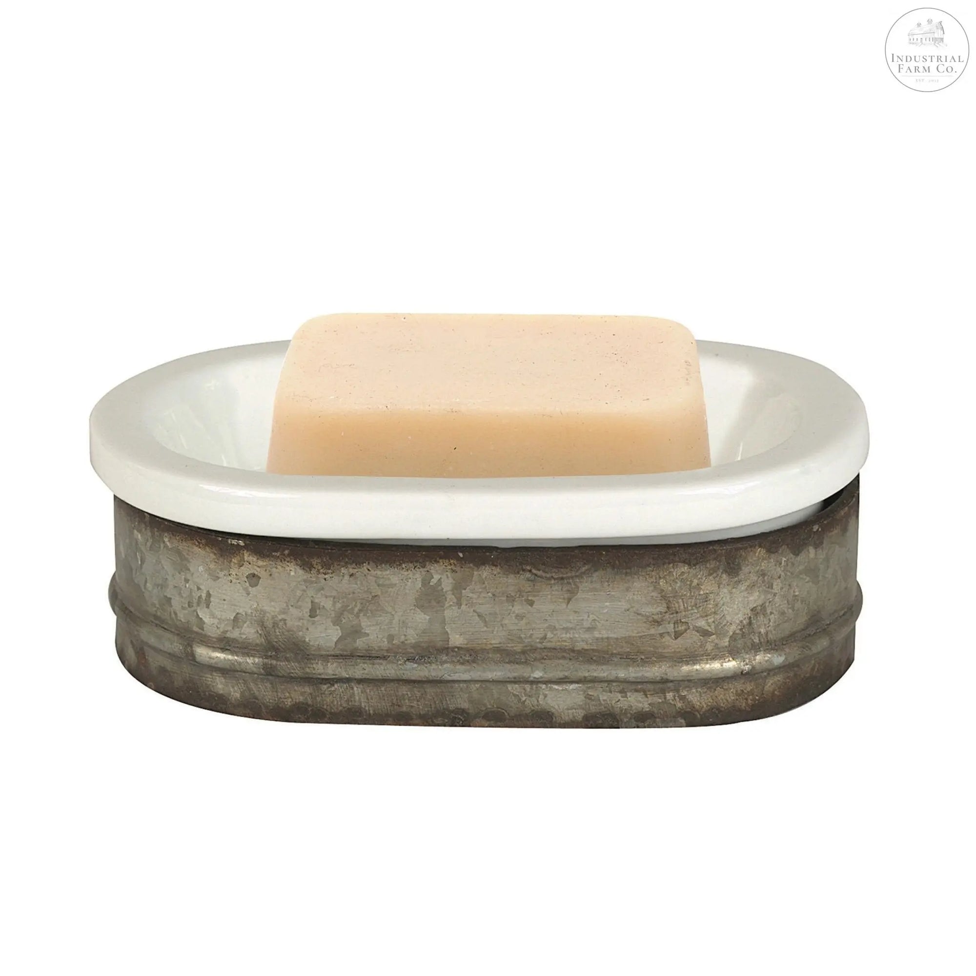 Cabin Style Galvanized Soap Dish     | Industrial Farm Co