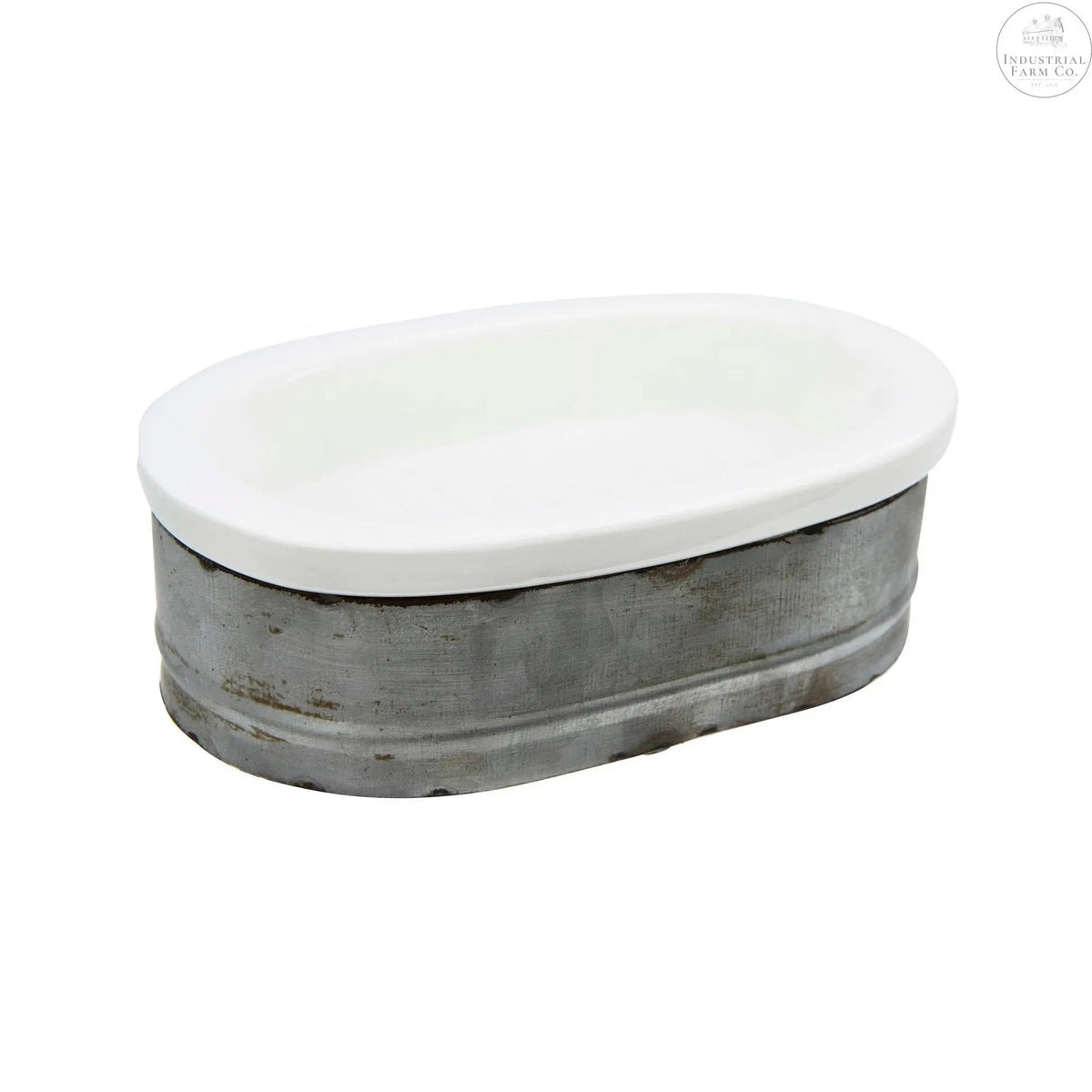 Cabin Style Galvanized Soap Dish     | Industrial Farm Co