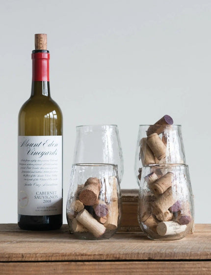 Hammered Wine Glass Set  Default Title   | Industrial Farm Co