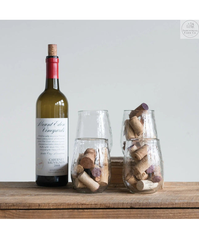 Hammered Wine Glass Set  Default Title   | Industrial Farm Co