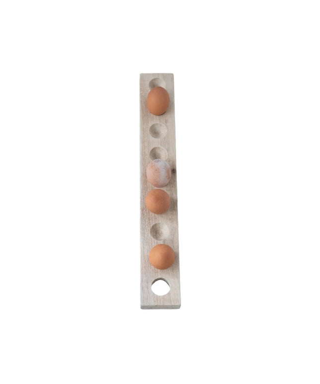Unique Mango Wood Egg Holder     | Industrial Farm Co