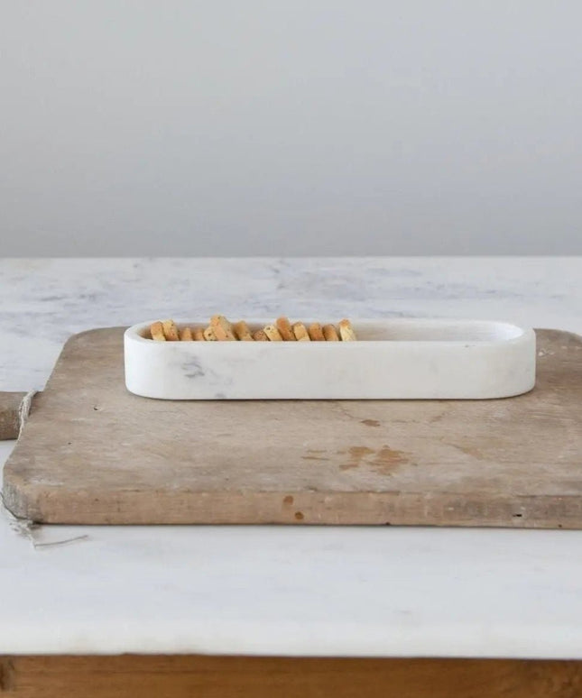 Unique Marble Cracker Dish  Default Title   | Industrial Farm Co