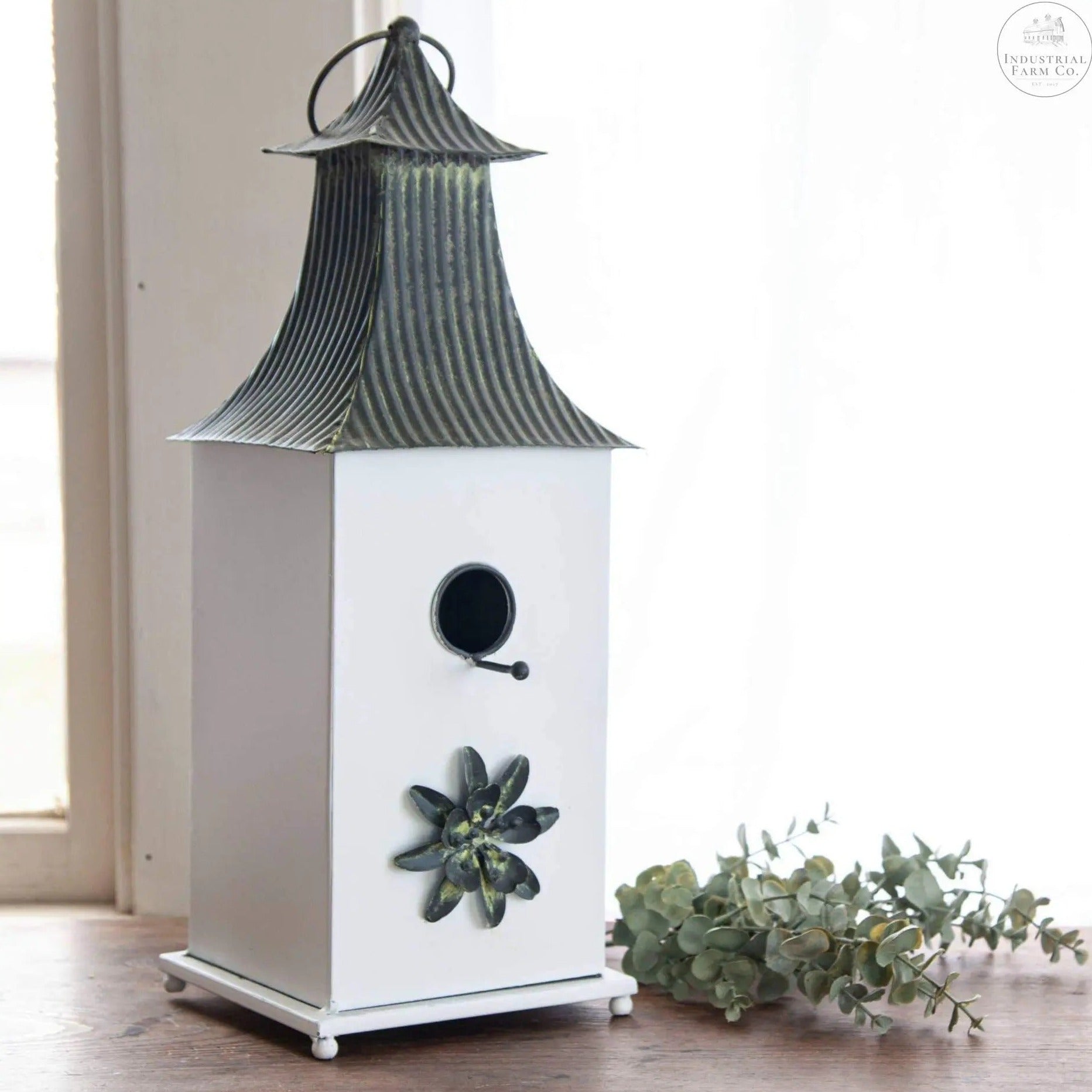 Rustic Metal Bird House     | Industrial Farm Co