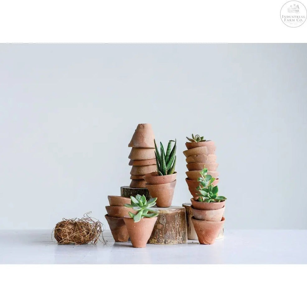 3" Mini Terra-Cotta Sprig Planter Planter Default Title   | Creative Co-op