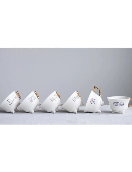 Pick Your Poison Stoneware Footed Teacup Set  Default Title   | Industrial Farm Co