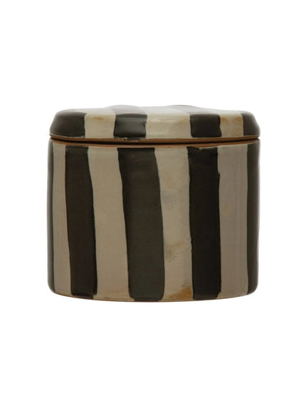 Striped Stoneware Canister     | Industrial Farm Co